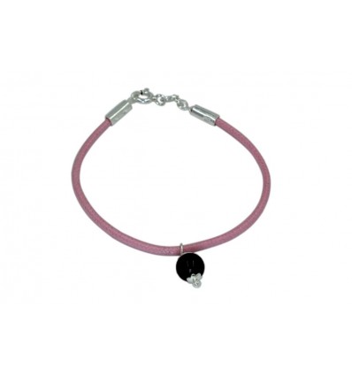 BRACCIALE BIMBO ROSA O CELESTE COCCUS E ARGENTO