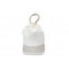 Shopping bag Passilla artigianale in tela liscia e tela bisaccia in cotone