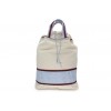 Shopping bag Passilla artigianale in tela liscia e tela bisaccia in cotone