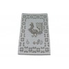 Tappeto sardo manuale 55x90 cm Pavone cotone bicolore